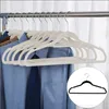 1PC niet-slip fluwelen hangers pak hanger ultra dunne ruimte bespaard 360 graden draaibare haak sterke en duurzame kledingrekken