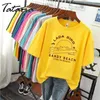 T-shirts graphiques Femmes Summer Candy Couleurs Casual T-shirt Mode Manches courtes Top Harajuku Pur Coton O-Cou Femelle 210514