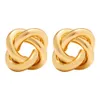 9 pairs of Bohemian retro large spiral wound ring stud circular tribal Earrings female Gold