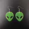 Charm earring Transparent fluorescent green alien earrings personality nightclub acrylic earrings female fashion jewelry