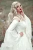Gotisk boll renässans spetsklänning bröllopsklänningar med kappa plus storlek vintage klocka långärmad keltisk medeltida prinsessan brudklänningar vestidos de novia al s