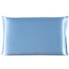 20*26inch Silk Satin Pillowcase Home Multicolor Ice Case Zipper Pillow Cover Double Face Envelope Bedding