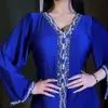 Vestidos casuais dubai luxuoso shinestone vestido de festa elegante moda moda muçulmana manto solto kaftan abaya marrocos mangas compridas vestidos jilbab