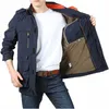 Giacca tattica da uomo Autunno Cappotto militare ad asciugatura rapida Giacca da uomo con tasche multiple Giacca a vento con cappuccio Bomber impermeabile Plus Size 4XL 210927