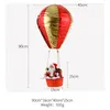 Christmas Hanging Ornament Hot Air Balloon with Santa Ceiling Pendant Indoor Outdoor Festive Holiday Decor 1XBJK2108