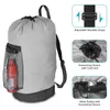 Lavanderia Mesh Mesh Pocket Nylon Backpack Rousper Tester com fechamento de cordão para as malas de lavanderia de viagens na faculdade