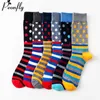 Peonfly Funny Men's Colorful Combed Cotton Red Argyle Dozen Pack Casual Happy Dress Wedding Socks X0710