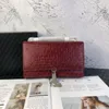 Alligator Leather shoulder bags dicky0750 chain fashion clutch lady cowhide handbags presbyopic card holder purse messenger Crocod222Z