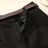 Höst Vinter Formella Shorts Kvinnor Koreanska Hög midja Tjock Med Sashes Wide Leg Shorts Kvinna Grå Svart Grön Casual Bottom 210518