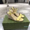 2022 patent kadın sandalet su geçirmez halat benzersiz kule toka tasarımcı elbise lüks seksi ayakkabı yüksek topuk35-42