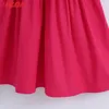 Tangada mulheres cor-de-rosa arco cor-de-rosa algodão mini vestido sem mangas coreano moda senhora vestidos casuais vestido 6z86 210609