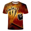 T-shirts voor heren Zomer Casual Dames en Tops Korte Mouw 3D Volledige Print Poker Beer Serie Mode Straat Ronde hals Kostuums