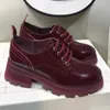 Martin Boots Rain Boot Women Lace-Up Wedding Party Platform 21Fw Autumn Winter Leather