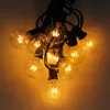 Terrassenlichter, G40, Globus-Party-Weihnachtslichterkette, warmweiß, 25 klare Vintage-Glühbirnen, 7,5 m, dekorative Outdoor-Hinterhof-Girlande