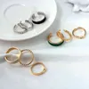 2021 New Fashion 3 Pcs/set Simple Dign Green Drip Oil Glaze Twisted Rings For Women Men Jewelry Gifts