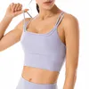 Thin Shoulder Belt Yoga Outfits Tanks Camis Sports Underwear Women's Shockproof Gathered Beautiful Back Yoga Suspender Vest Running Fitness Bra