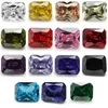 1PCS Per Colors Total 15pcs Size 4x6mm ~ 10x12mm Octangle Shape Loose Cubic Zirconia Stone