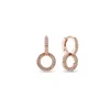 Серьги стерлингового серебра 925 стерлингового серебра розовое золото Новый двухсторонний круг Серьги U-образные женские характеристики мода ювелирные изделия