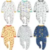 Autumn Spring Baby Rompers Wear Long-sleeved Overalls Baby Boy Girl Cotton Jumpsuit Bodysuit Wrap Foot