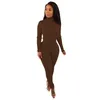 Women's Two Piece Pants Zoctuo Basic Ribbed Tracksuit Turtleneck Sweater Tops And Suit Matching 2 Set Outfits Knitted Sweatsuit