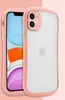 Moda Pequena Cintura Linda Capas Matte Clear Phone Case Transparente Pele Sinta-se Back Cover Protector para iPhone 12 Mini Pro Max