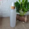 Wholesale Frosted Clear Plastic Cream Empty Jar Ecological Friend Bamboo Lid Skin Care Lotion Container Cosmetic Packaginggoods