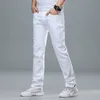 Jeans blancs coupe régulière pour hommes de style classique Business Smart Fashion Denim Pantalon en coton stretch avancé Pantalon de marque masculine, 109 220221