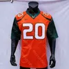 Miami Hurricanes Camisa de futebol NCAA College Tyler Van Dyke Henry Parrish Jr. Mark Fletcher Sean Taylor Francisco Mauigoa Jovem Restrepo Allen Chaney Reed Knighton