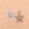 133st Antik Silver Bronze Plated Star Pentagram Charms Pendant DIY Halsband Armband Bangle Fynd 23 * 20mm