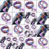 Beaded, Wojiaer 108 Meditation MTI-skikt Long Strands Armband 7 Chakra Yoga Natural Round Amethyst Mala Pärlor Tassel smycken Drop Delivery