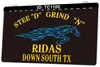 TC1100 Stee d Grind n Ridas Down South Tx Horse Light Sign Dual Color 3D Engraving