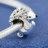 925 Sterling Silver Nino the Hedgehog Charm Bead For European Pandora Jewelry Charm Bracelets