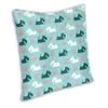 Cushion/Decorative Pillow Turquoise Happy Scottie Print Cushion Cover Sofa Home Decor Scottish Terrier Dog Square Throw Case 40x40