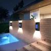 Outdoor Waterproof LED Solar Light Powered Wall Lamps for Garden Decoration Street Lighting