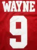 Ship From US Wayne 9 Hillman College Theater Basketball Jersey All Stitched Men's Movie Jerseys White Red Size S-3XL Top Quality