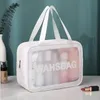 Kozmetik Çantalar Kılıf Makyaj Çantası Kılıfı PVC Çanta Makyaj Seyahat Küçük fermuar Organizatör Kutusu Toptan Yıkama Clear