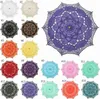 20pcs classique Multi-couleur noble élégant palais style long bras de mariage parapluie de mariage / broderie gingham dentelle parasol