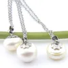 Mix 3PCS Ivory New Luckyshine 925 sterling Silver Pendant Round Natural Pearl Gemstone Necklaces Pendants For Lady Party Gift