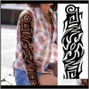 Vattentät Tillfällig Tatuering Klistermärke Svart Full Arm Stor Fake Tatto Flash Tatoo Sleeve Tatueringar För Män Kvinnor D18NI LFTQR