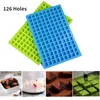 126 treillis carré moules à glace outils gelée cuisson Silicone fête moule décoration chocolat gâteau Cube plateau bonbons cuisine