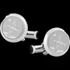 Luxury Cuff For men Stainless Steel Round shape frensh cufflinks plane pattern Cufflink for Gift5307883