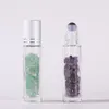 Natural Jadeite Art Roll-on Bottle Perfume Dispensado Vidrio transparente de color 10ml regalos