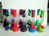 Silicone Bongs Percolators water pipes shisha hookah percolator tube sets With 14mm Glass Bowl Mini Bong dab rigs