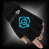 Autumn Winter Men 2020 New Woman Gloves SCP Foundation Fluorescent Luminous Fingerless Gloves Warm Knitted Gloves H08185347838