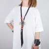 Etnische Multi Layer Ketting Punk Stijl Regenboog Houten Kralen Hanger Voor Dames Kleurrijke Sieraden Hals Decoratie Necklaces261b