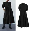 Femmes Robe D'été Bohème Robe Vintage Demi Lanterne Manches Balançoire Robes Longues Robe Décontractée Grande Taille Robes