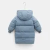 2-12Y Russe Enfants Enfants Vers Le Bas Vêtements D'hiver Adolescents Garçons Filles Coton-Rembourré Parka Manteaux Épaissir Chaud Long Vestes 210916