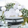 Elegante witte bruiloft decoratie set 12 stks papier fans lantaarns honingraat ballen pom bloem evenementen bruiloft huwelijk decoratie 210925