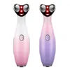 Ultrasons Ion Beauty Eye Lip Massager Usb Rechargeable Led Therapy Vibration Anti Aging Rides Chauffé Relax