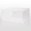 Klar mångfärgad sko Box Foldbar lagring Plast Transparent Hem Organizer Stackable Display Superimposed Combine Shoes Containers Cabinet Boxes